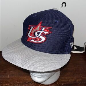 New Era Low Profile Team Issue USA Baseball Fitted American flag Hat Cap 7 youth